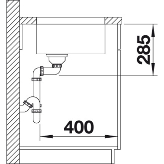 Blanco SUPRA 500-U 518205 jednodrez nerez kartáčovaný drez pod dosku
