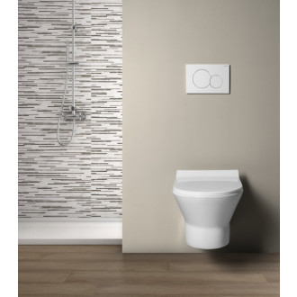 IMOGEN závesná WC misa, Rimless, 36x50cm, biela