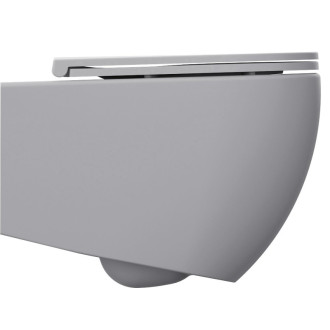 INFINITY závesná WC misa, Rimless, 36,5x53cm, stone grey
