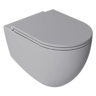 INFINITY závesná WC misa, Rimless, 36,5x53cm, stone grey