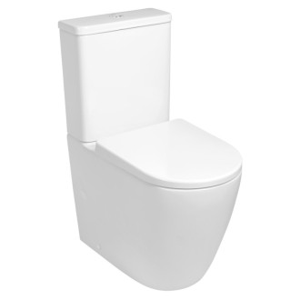 TURKU WC kombi, Vortex Rimless, spodný/zadný odpad, biela