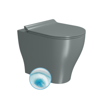 TONO WC misa stojaca, Geniusflush, 36x55cm, spodný/zadný odpad, agave dual-mat