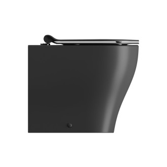 TONO WC misa stojaca, Geniusflush, 36x53cm, spodný/zadný odpad, čierna dual-mat