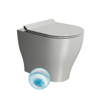 TONO WC misa stojaca, Geniusflush, 36x53cm, spodný/zadný odpad, cenere dual-mat
