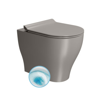TONO WC misa stojaca, Geniusflush, 36x53cm, spodný/zadný odpad, tortora dual-mat
