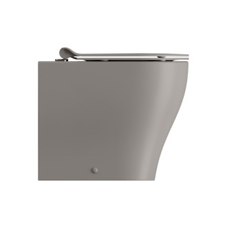 TONO WC misa stojaca, Geniusflush, 36x53cm, spodný/zadný odpad, tortora dual-mat