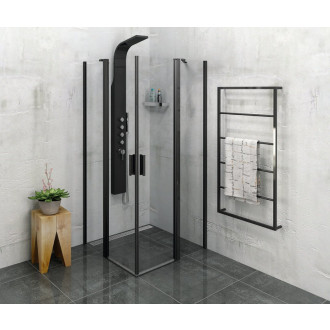 SKA nástenný sušiak uterákov 600x1150x100mm, čierna mat SKA502