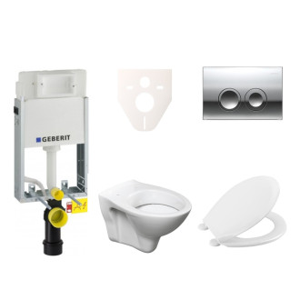 Cenovo zvýhodnený závesný WC set Geberit na zamurovanie + WC S-Line 110.100.00.1NR2