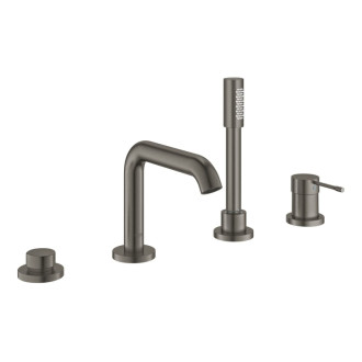Vaňová batéria Grohe Essence New s vaňovým setom Brushed Hard Graphite 19578AL1