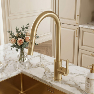 REA Ontario Kuchynská batéria Brush Gold REA-B7575