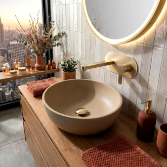 REA Podomietková vaňová batéria REA Arcos Brush Gold REA-B6977