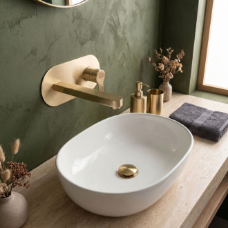 REA Podomietková vaňová batéria REA Arcos Brush Gold REA-B6977