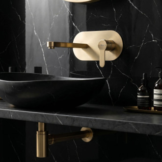 REA Podomietková vaňová batéria REA Arcos Brush Gold REA-B6977