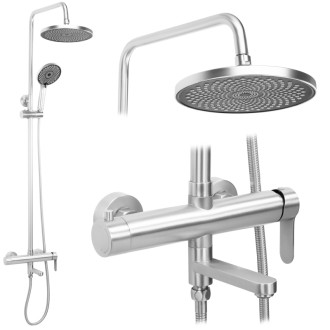 REA Sprchový Set Rea Arcos brush nickle REA-P8926