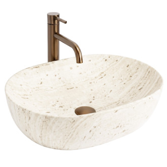 REA Umývadlo na dosku REA Amelia Travertine Classic 48 REA-U4210