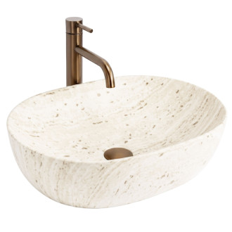 REA Umývadlo na dosku REA Amelia Travertine Classic 48 REA-U4210