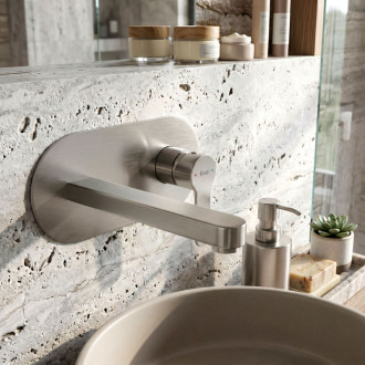 REA Podomietková vaňová batéria REA Arcos Brush Nickel REA-B6973