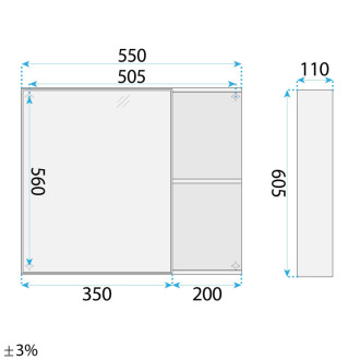REA Sada koupelnového nábytku s umyvadlem Gama T25023 QHM 60CM REA-M0203
