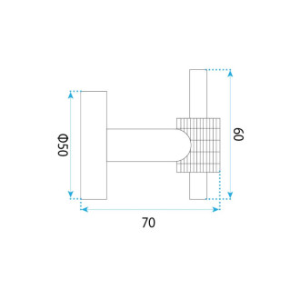 REA Rivo Kúpeľňový háčik 29104 Brush Copper REA-60109