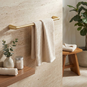 REA Vibe Kúpeľňový vešiak 16201 Brush Gold REA-60100