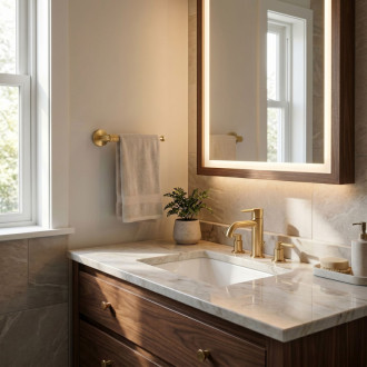 REA Rivo Kúpeľňový vešiak 29106 Brush Gold REA-60112