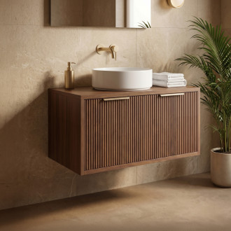 REA Core Koupelnová skříňka pod umyvadlo 80cm Brown REA-M0412