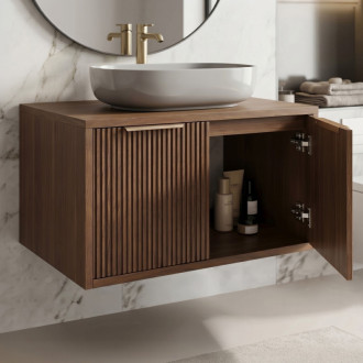 REA Core Koupelnová skříňka pod umyvadlo 80cm Brown REA-M0412