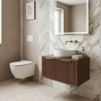 REA Core Koupelnová skříňka pod umyvadlo 80cm Brown REA-M0412