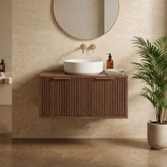 REA Core Koupelnová skříňka pod umyvadlo 80cm Brown REA-M0412