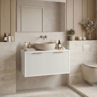 REA Core Koupelnová skříňka pod umyvadlo 80cm White REA-M0401