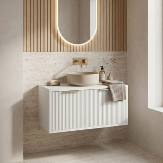 REA Core Koupelnová skříňka pod umyvadlo 80cm White REA-M0401