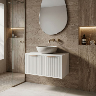 REA Core Koupelnová skříňka pod umyvadlo 80cm White REA-M0401
