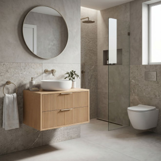 REA Mono Koupelnová skříňka pod umyvadlo 80cm Beige REA-M0409