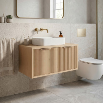 REA Core Koupelnová skříňka pod umyvadlo 80cm Beige REA-M0407