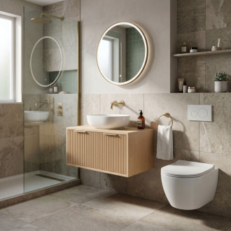 REA Core Koupelnová skříňka pod umyvadlo 80cm Beige REA-M0407