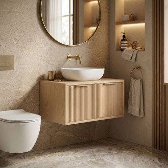 REA Core Koupelnová skříňka pod umyvadlo 80cm Beige REA-M0407