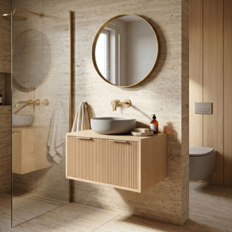 REA Core Koupelnová skříňka pod umyvadlo 80cm Beige REA-M0407
