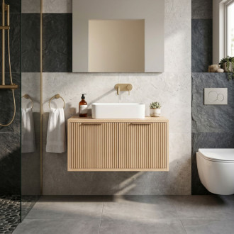 REA Core Koupelnová skříňka pod umyvadlo 80cm Beige REA-M0407