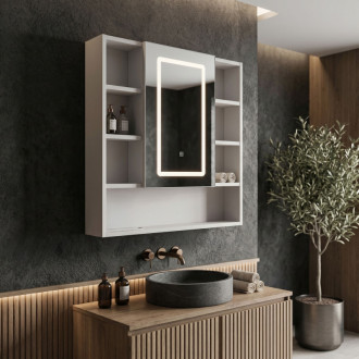REA Zrcadlová skříňka s LED osvětlením Rea Luna 70x80cm REA-M0405