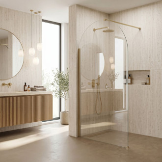 REA Sprchová zástěna Rea Heaven Brush Gold 100 REA-K6684