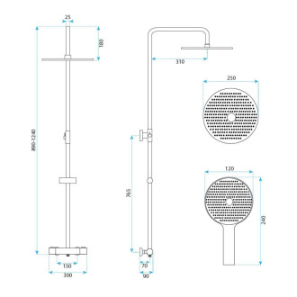 REA Sprchový set Rea Avanti Chrome REA-P8921