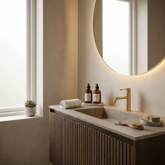 REA Umyvadlová baterie Rea Venti Brush Gold Low REA-B9785