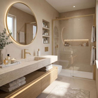 REA Umyvadlová baterie Rea Venti Brush Gold Low REA-B9785