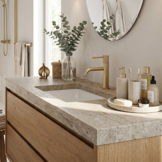 REA Umyvadlová baterie Rea Venti Brush Gold Low REA-B9785
