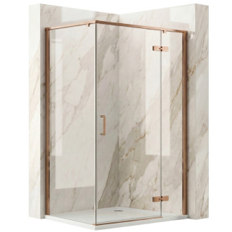 REA Sprchovací kút Rea Bruno 100x80 Brush Copper REA-K3603