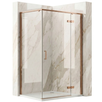 REA Sprchový kout Rea Bruno 100x80 Brush Copper REA-K3603