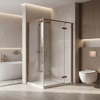 REA Sprchový kout Rea Bruno 100x80 Brush Copper REA-K3603