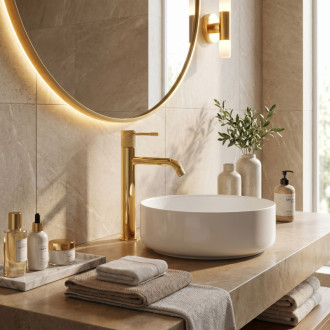 REA Umyvadlová baterie Rea Venti Gold vysoká REA-B9781
