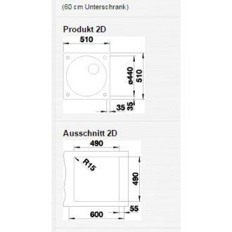 Blanco ARTAGO 6 521759 jednodrez bez odkvapu aluminium drez vstavaný