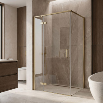 REA Sprchový kout Rea Bruno 120x90 Brush Gold REA-K3604
